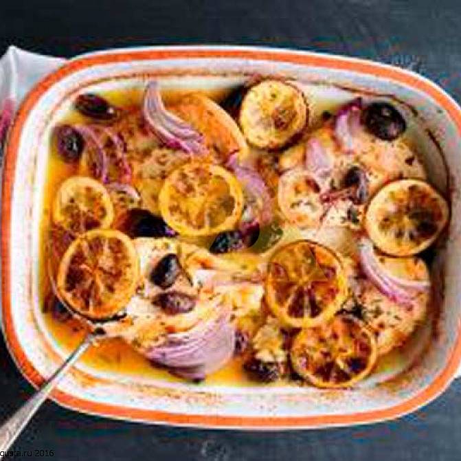 Курица по-средиземноморски с оливками